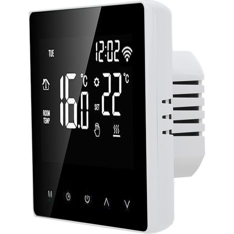 ME81H Thermostat Connecté WIFI Écran LCD Chauffage Sol Eau Mur Boiler Électrique Compatible Tuya AC230V Blanc 16A (1/5)