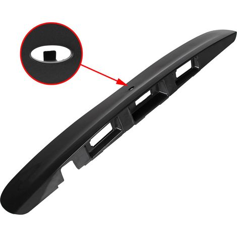 Rivestimento per portellone posteriore Nissan Qashqai J10 06-13 NERO CON INTAGLIO per telecamera di retromarcia + foro per SMART KEY (1/2)