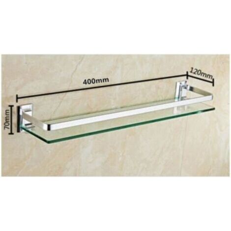 Tablette Étagère de Salle de Bain en Verre Trempé. Tablette Murales de Douche 40127cm (1/4)