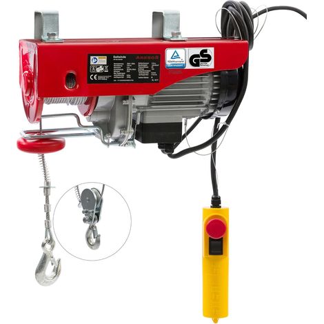 Winde Elektrischer Aufzug  400/800 kg  1450W  Hebelkettenzugwinde  Aufzugswinde zum Heben mit Fernbedienung, für Gabelstapler, Lagerhallen, Baustellen