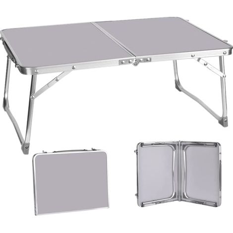 60cm Folding Table,Aluminum Folding Table,Folding Camping Table,Small Foldable Laptop Desk suitbale for Indoor Use or Outdoor Camping Cooking (1/5)