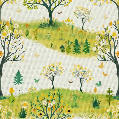 Tela decorativa para exteriores Oxford - Motivo primaveral I DX7506 (1/5)