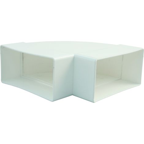 curva 90 orizzontale bianco per canali piatti 110x53