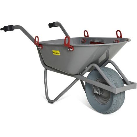 Schubkarre MATADOR mit Hebeöse Kasten lackiert 80 L pannensicheres Rad - 17616