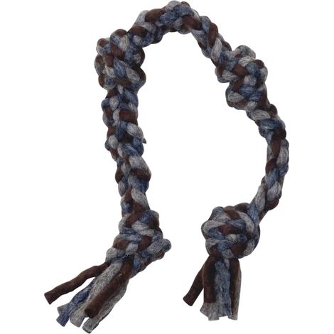 Jouet à Tirer Corde Nouée Résistante, 66 cm, Couleur Naturelle/Gris, pour Chien, Jouet interactif pour Chien Chiots, pour Rapporter et Tirer