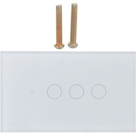 Interrupteur intelligent WiFi sans fil, commande vocale et via application téléphonique, normes US/AU, 95-240VAC, modèle S303-3 (1/5)
