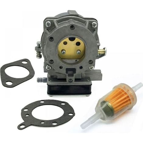 Kit carburateur 693480 pour moteur Briggs & Stratton 16,5 CV bicylindre 42A707 à quatre vis, outil de jardin, métal, argent