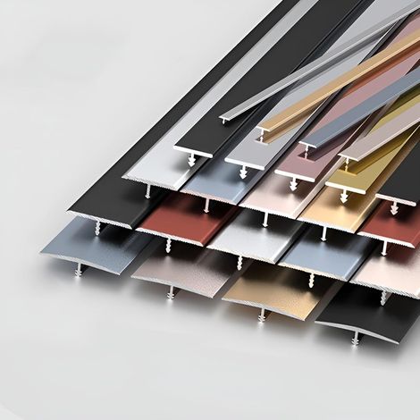 Profilé de transition pour tringle de porte, profilé en T en aluminium (1/5)