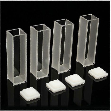 4-pack Visible Cuvettes 3.5 ml 10 mm Quartz/Glass Spectrometer Micro Optical Spectrophotometer (1/4)