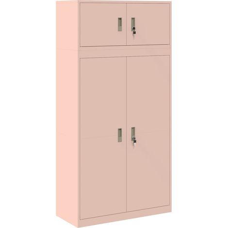 Maison Exclusive - Armadio 2 pz Rosa 90 x 40 x 180 cm Acciaio Bloccabile (1/5)