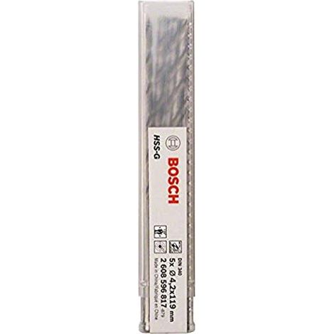 PRO Trapano a spirale HSS-G in metallo, 4,2 x 78 x 119 mm, set da 5 pezzi (1/4)