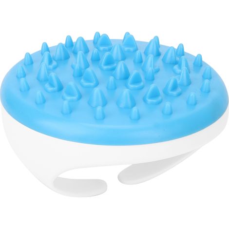 Brosse de massage ronde pour le bain, la beauté, les soins du corps et le massage du cuir chevelu (bleue) (1/5)