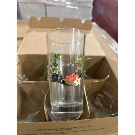 Lot de 6 verres Monin - 35 cl - Modèle Grenadine - Neufs