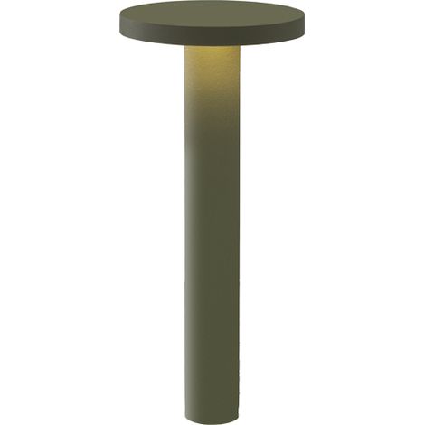 TIBERIO Bollard Led 10W 82° IP65 3000K 20D 45cm in alluminio finitura Verde - Illuminazione da esterno professionale per giardini (1/4)