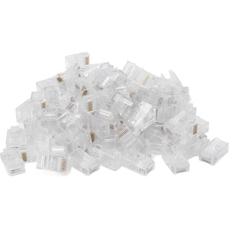 TF2005F Category 6 Unshielded RJ45 Cable with F-type Two-prong Connector (8P8C) for Computers, Telephones, and Networks (100 pieces per package) (1/5)