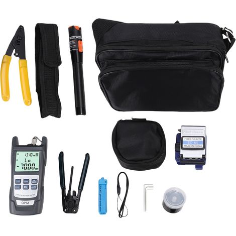Couperet à fibres optiques, pince à dénuder, stylo à lumière rouge, Kit d'outils FTTH (1/5)