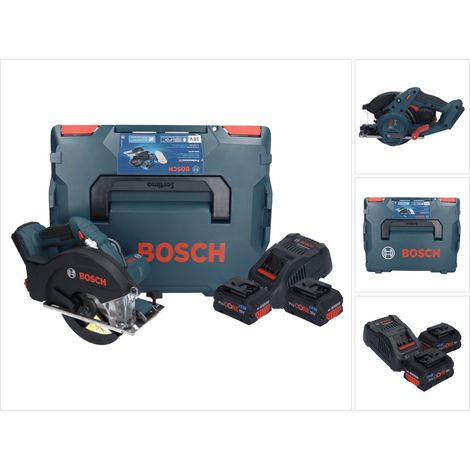Bosch GKM 18V-50 Professional Akku Metall Handkreissäge 18 V 136 mm Brushless + 2x ProCORE Akku 8,0 Ah + Ladegerät + L-Boxx