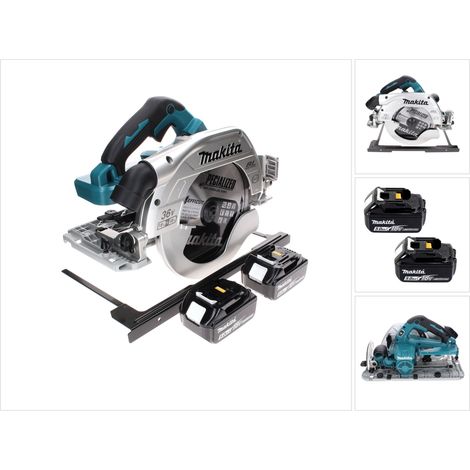 Makita DHS 900 T2 Akku Handkreissäge 36 V ( 2x 18 V ) 235 mm Brushless + 2x Akku 5,0 Ah - ohne Ladegerät (1/5)