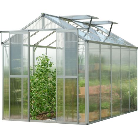 GFP Gewächshaus Picco 5 Aluminium-Rahmen 179 x 322 cm 6 mm Polycarbonat Platten