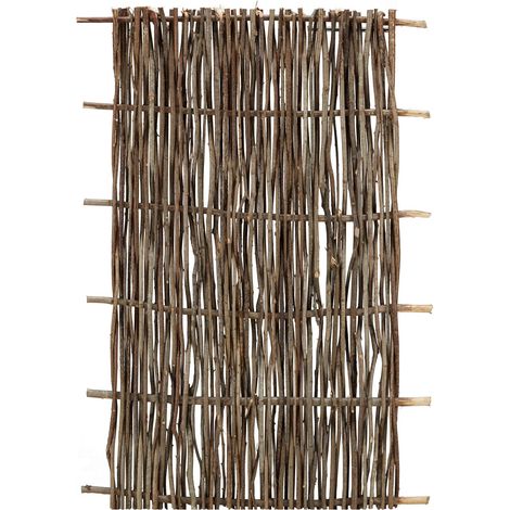 Pannello grigliato in legno di nocciolo intrecciato barriera per recinzioni 90 x h 180 cm (1/5)