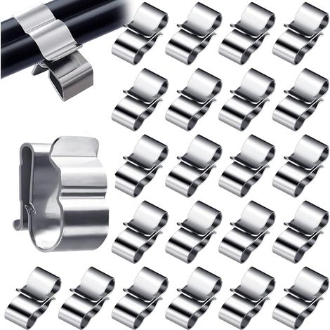 Fascette in acciaio inox per cavi fotovoltaici, fascette per rimorchi, fascette per cavi fotovoltaici per rimorchi per barche, 30 pezzi, argento - AquaForge (1/5)