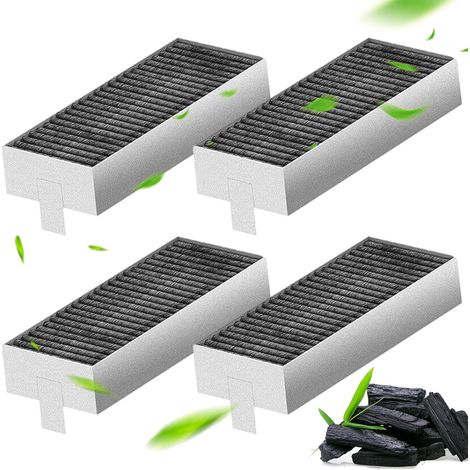 Lot de 4 Filtres à Charbon Actif pour Hotte Aspirante HEZ9VRCR0 17004805, HZ9VRCR0 17004796, CZ9VRCR0, Z821VR0 17004806, CA282111 (1/5)