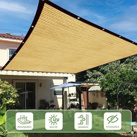 Sonnensegel 3x5 m, ideal für Gewächshäuser, Terrassen und Pflanzen. Winddicht und wasserdurchlässig. (1/5)