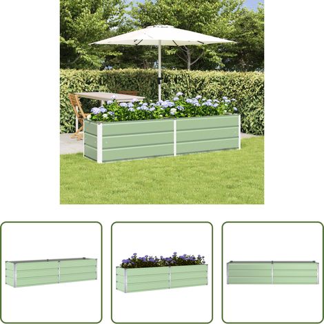 Pot extérieur - Jardinière Vert pastel 480 x 50 x 45 cm Acier galvanisé (1/5)