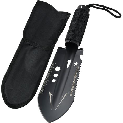 Pelle de Camping Ultralegère 9 en 1 - Pelle Jardin, Outil Multifonctionnel de Jardinage avec Sac de Transport, Idéal pour Le Camping, Jardinage et Activités en Plein Air (1/5)