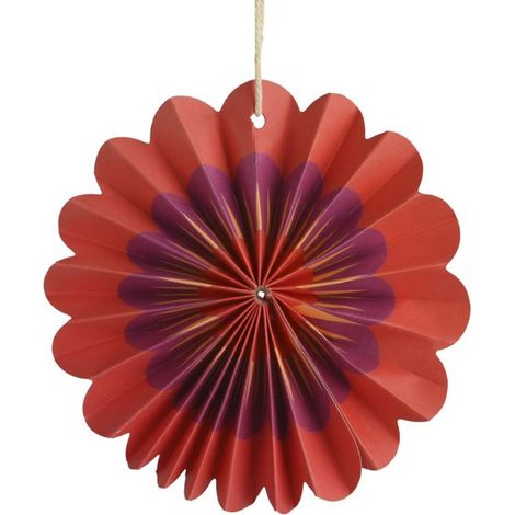 Kaemingk Papierblume - Papierrosette Lachsrosa Lila & Orange Ø 10,5 cm