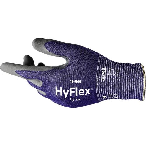 Ansell 11561R100-1P HyFlex® Nylon, HPPE, Basalte, Spandex®, Polyester Gants de travail Taille (gants): 10 EN 388:2016, (1/3)