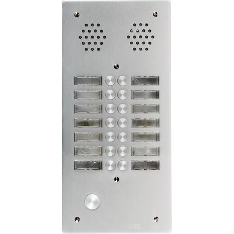 Plaque a.v alu 6mm 2r 14bp URMET 7772/14 (1/2)