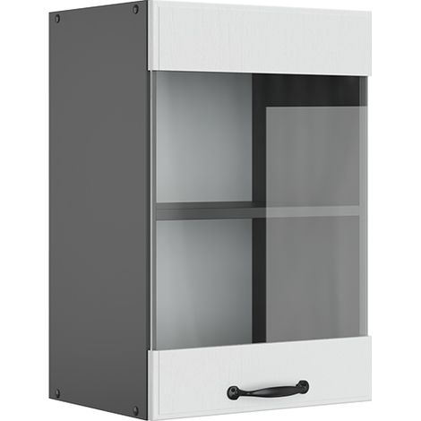 Meuble de cuisine haut vitré R-Line, Blanc campagne, 40 cm, Vicco (1/5)