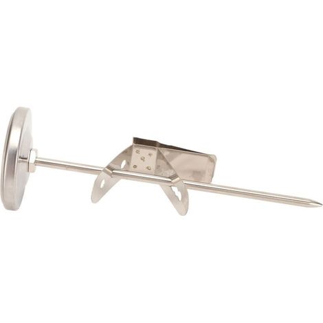 Thermomètre de four à sonde Thermomètre alimentaire à sonde en acier inoxydable à grand cadran avec pince amovible (1/3)