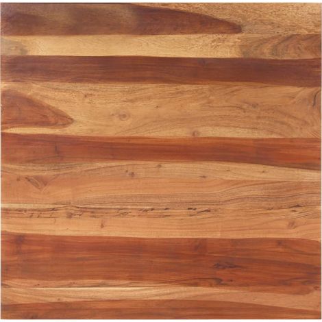 Dessus de table-Plateau de Table de Remplacement bois massif d'acacia 15-16 mm 80x80 cm 717765 (1/5)