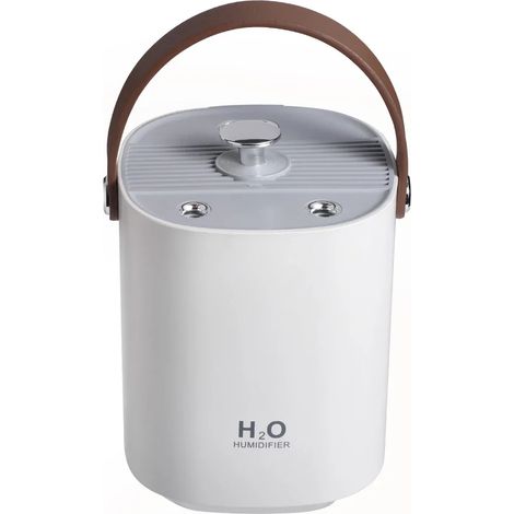 Batterie externe blanche 1200 mAh, 1,2 L, ventilation ultrasonique silencieuse, chargement USB avec témoin lumineux. (1/5)