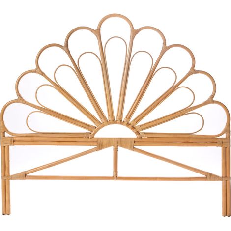 Drawer – Tête de lit en rotin tressé 160cm – Motifs géométriques et floraux – Hauteur 54cm – Fixation murale sécurisée (1/5)