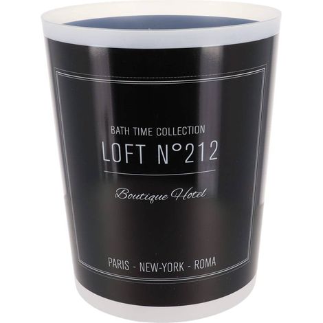 Poubelle pp imprimee 5l - neo retro noir - Tendance