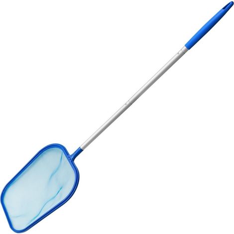 Pool Skimmer Economy Grade with Strong Pole & EZ Clips Included for Above Ground & Inground Swimming Pools, Fine Mesh Bag Removes All Debris (1/5)