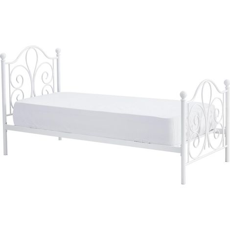 Cama Houston 1355, Blanco, Individuales, 90x200, Somieres, 94x210x93cm