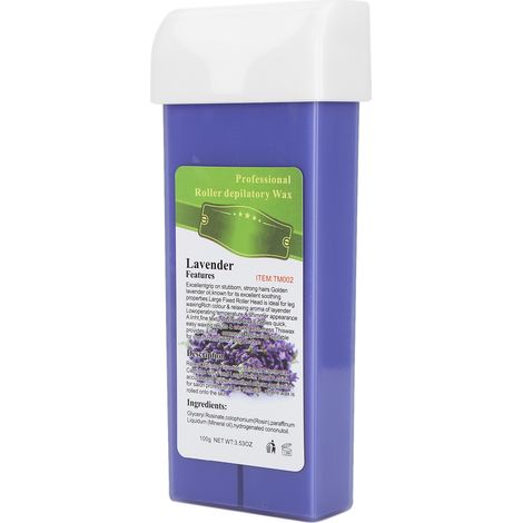 Cire dépilatoire chauffante 100 g, rouleau professionnel, épilation à domicile, lavande (1/5)