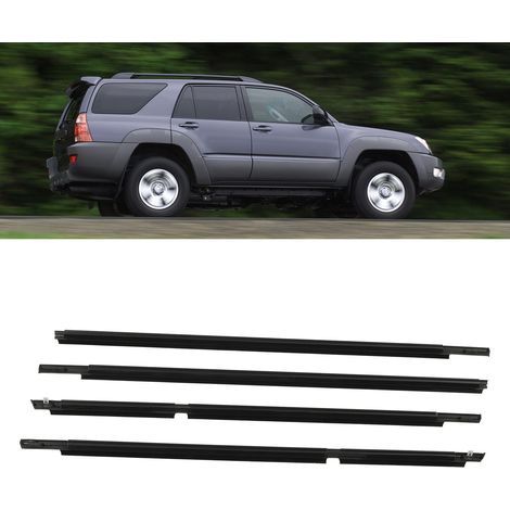 4-teiliges Set bestehend aus Fensterdichtungen, Fensterdichtungsstreifen und geformten Fensterleisten für Toyota 4Runner 2003-2009 6816135060 (MW-1008-BK) (Übergröße) (1/5)