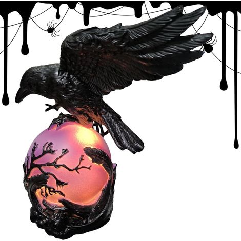 Generisch Lampe corbeau violet fantaisie mystérieuse artistique (1/5)