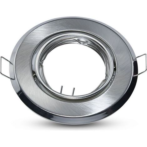 V-TAC VT-817 Beschlag verstellbarer rundes nickel satiniert metall für GU10-GU5.3 Strahler box 2pcs/pack - sku 8939