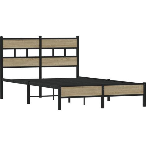 Estructura de cama sin colchón madera roble Sonoma 120x200 cm vidaXL