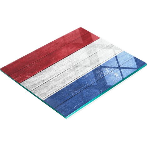 Planche à découper décorative en verre trempé, drapeau des Pays-Bas, 60 x 52 cm (1/5)