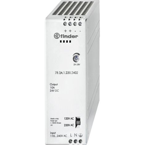 Finder 78.2A.1.230.2402 Hutschienen-Netzteil (DIN-Rail) 24 V/DC 10 A 240 W Inhalt 1 St.