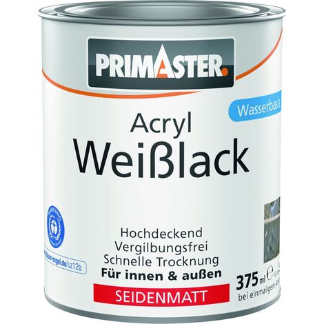 Primaster Acryl Weißlack seidenmatt 375 ml Lack