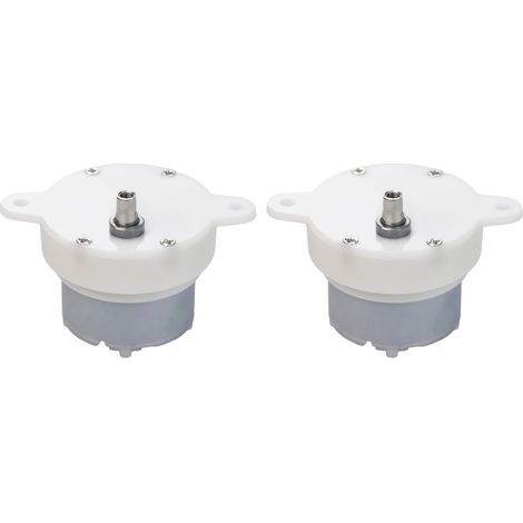 2 Pack High Speed Slow Electric Motor, DC 12V Electric Motor with High Torque and Slow Speed Gear Motor, Mini Gear Motor for RC Car Airplane (1/5)