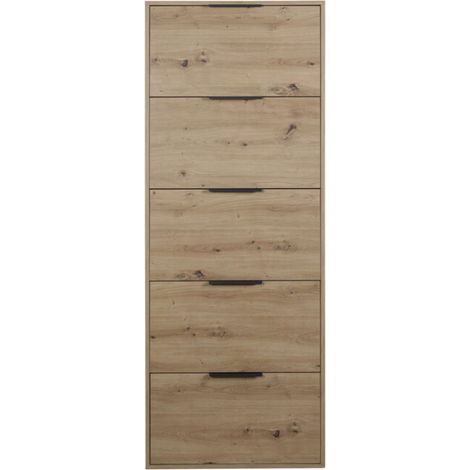 SCARPIERA 5 RIBALTE SLIM CM. 65X15X174 H ROVERE A.